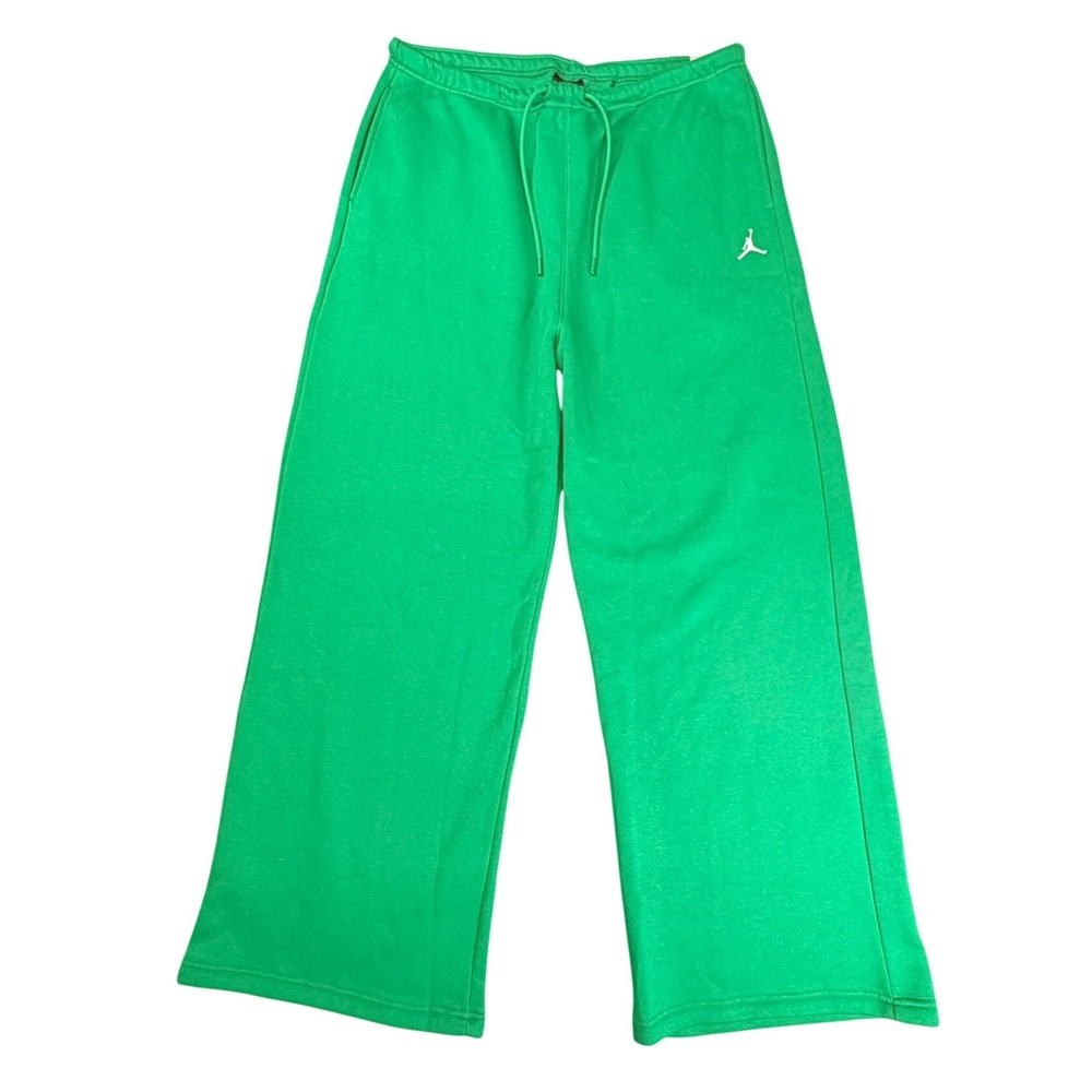 Jordan Sweatpants Womens Large Green Loose Fit Mid Rise Full Length Jumpman